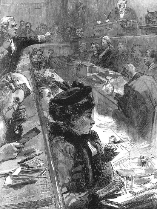 Framed Print : The Great Jewel Case, 1891. Creator: Sydney Prior Hall Framed Print : The Great Jewel Case, 1891. Creator: Sydney Prior Hall