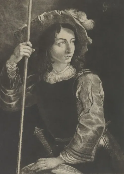 Framed Print : The Great Lansquenet or Standard Bearer, 1658. Creator: Prince Rupert Framed Print : The Great Lansquenet or Standard Bearer, 1658. Creator: Prince Rupert