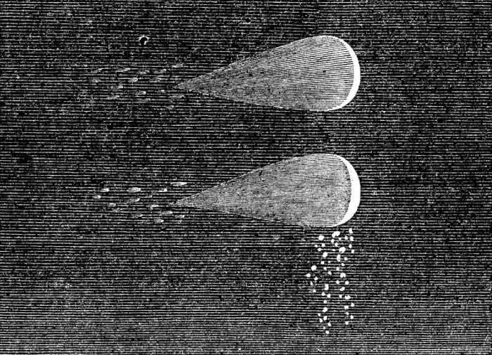 Framed Print : Great Meteor on Nov. 27. - the Meteor and sparks as seen by Mr. Lowe, 1862. Creator: Unknown Framed Print : Great Meteor on Nov. 27. - the Meteor and sparks as seen by Mr. Lowe, 1862. Creator: Unknown