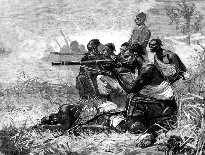 Framed Print : The Great Military Disaster in the Soudan: native Egyptian troops, 1883. Creator: Unknown Framed Print : The Great Military Disaster in the Soudan: native Egyptian troops, 1883. Creator: Unknown