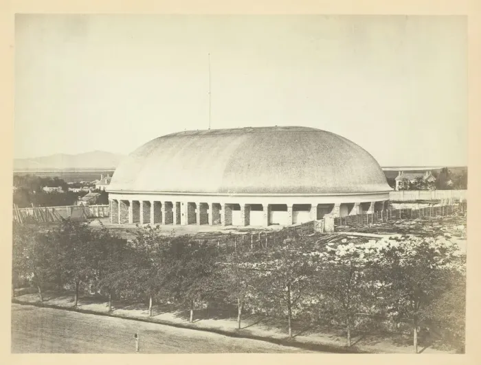 Framed Print : Great Mormon Tabernacle, Salt Lake City, 1868 / 69. Creator: Andrew Joseph Russell Framed Print : Great Mormon Tabernacle, Salt Lake City, 1868 / 69. Creator: Andrew Joseph Russell