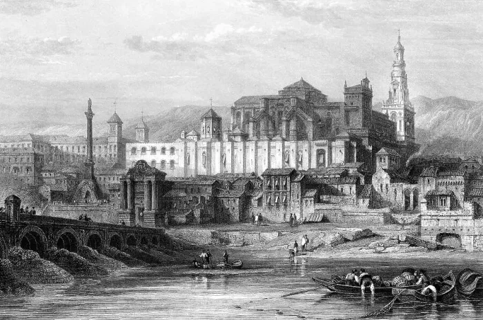 Framed Print : Great mosque and the dungeon of the Inquisition, Cordoba, Spain, 19th century. Artist: Thomas Higham Framed Print : Great mosque and the dungeon of the Inquisition, Cordoba, Spain, 19th century. Artist: Thomas Higham