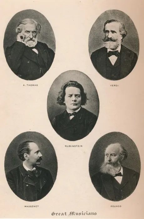 Framed Print : Great Musicians - Plate I. 1895 Framed Print : Great Musicians - Plate I. 1895