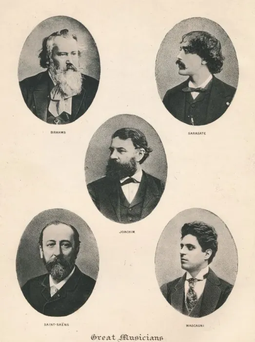 Framed Print : Great Musicians - Plate VII. 1895 Framed Print : Great Musicians - Plate VII. 1895