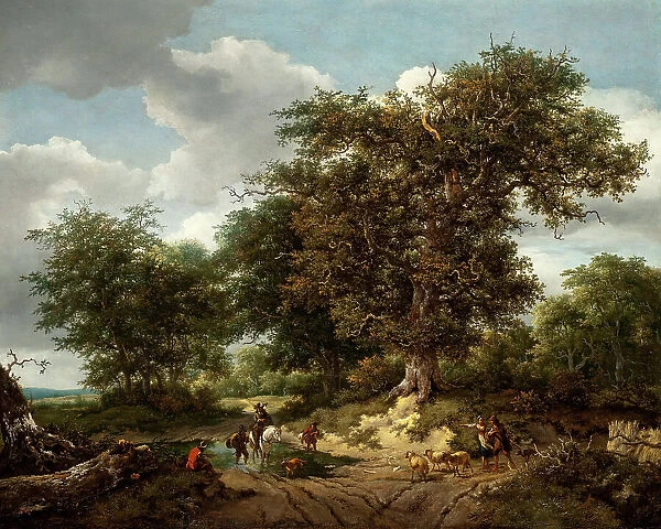 The Great Oak, 1652. Creators: Jacob van Ruisdael, Nicolaes Berchem
