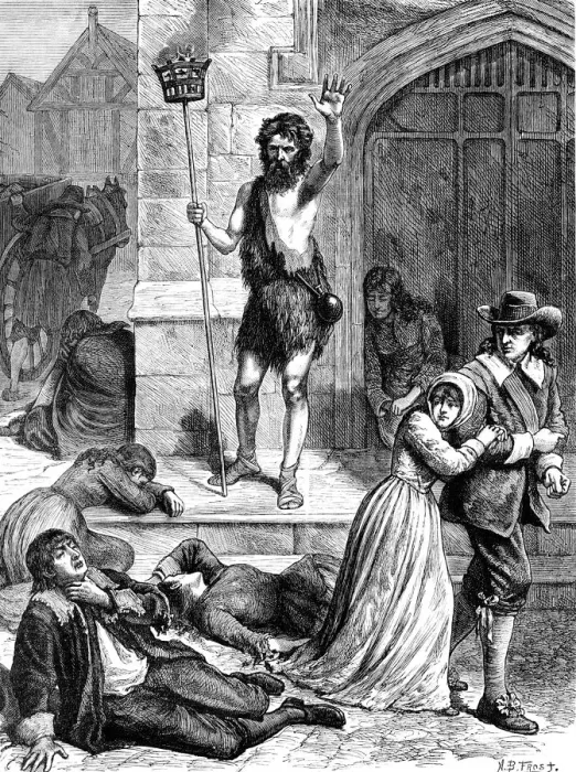 Framed Print : The Great Plague of 1665 (c1902) Framed Print : The Great Plague of 1665 (c1902)
