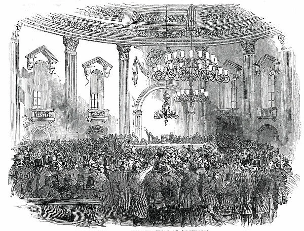 Great Protection Meeting in the Rotundo, Dublin, 1850. Creator: Unknown