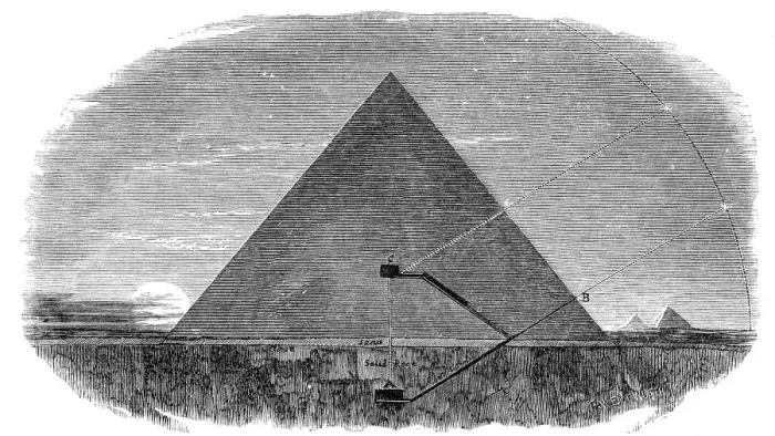 Framed Print : Great Pyramid of Cheops at Giza being used as an astronomical observatory Framed Print : Great Pyramid of Cheops at Giza being used as an astronomical observatory