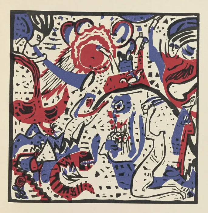 Framed Print : Great Resurrection (Grosse Auferstehung). From Klänge (Sounds), 1913. Creator: Kandinsky, Wassily Vasilyevich (1866-1944) Framed Print : Great Resurrection (Grosse Auferstehung). From Klänge (Sounds), 1913. Creator: Kandinsky, Wassily Vasilyevich (1866-1944)