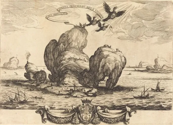 Framed Print : The Great Rock, 1623. Creator: Jacques Callot Framed Print : The Great Rock, 1623. Creator: Jacques Callot