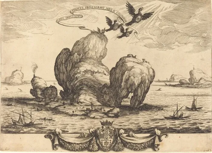 Framed Print : The Great Rock, 1623. Creator: Jacques Callot Framed Print : The Great Rock, 1623. Creator: Jacques Callot