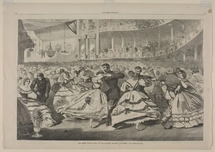 Framed Print : The Great Russian Ball at the Academy of Music, November 5, 1863, 1863. Creator: Winslow Homer Framed Print : The Great Russian Ball at the Academy of Music, November 5, 1863, 1863. Creator: Winslow Homer