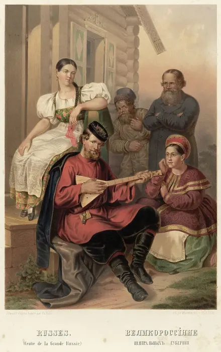 Framed Print : Great Russians of the central provinces, 1862. Creator: Karlis Huns Framed Print : Great Russians of the central provinces, 1862. Creator: Karlis Huns