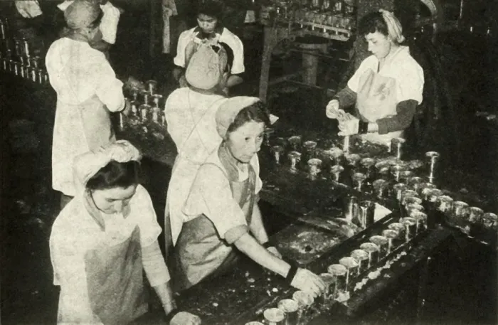 Framed Print : The Great Salmon Industry - Indian girls working in the canning department, c1948 Framed Print : The Great Salmon Industry - Indian girls working in the canning department, c1948