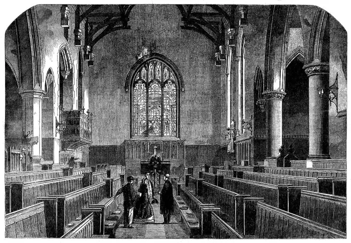 Framed Print : The Great Schools of England, the Chapel at Rugby School, 1862. Creator: Unknown Framed Print : The Great Schools of England, the Chapel at Rugby School, 1862. Creator: Unknown