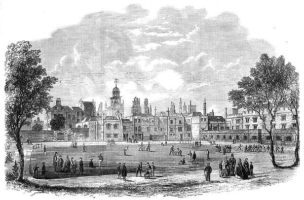 The Great Schools of England - Charterhouse from the Green, 1862. Creator: Unknown
