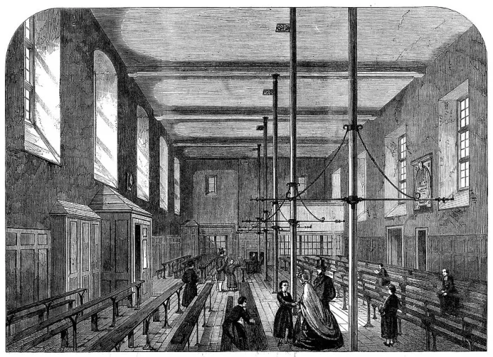 Framed Print : The Great Schools of England: Christ's Hospital - the Grammar-School, 1862. Creator: Unknown Framed Print : The Great Schools of England: Christ's Hospital - the Grammar-School, 1862. Creator: Unknown