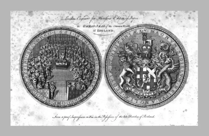 Framed Print : The Great Seal of the Common Wealth of England, 1785. Creator: Unknown Framed Print : The Great Seal of the Common Wealth of England, 1785. Creator: Unknown