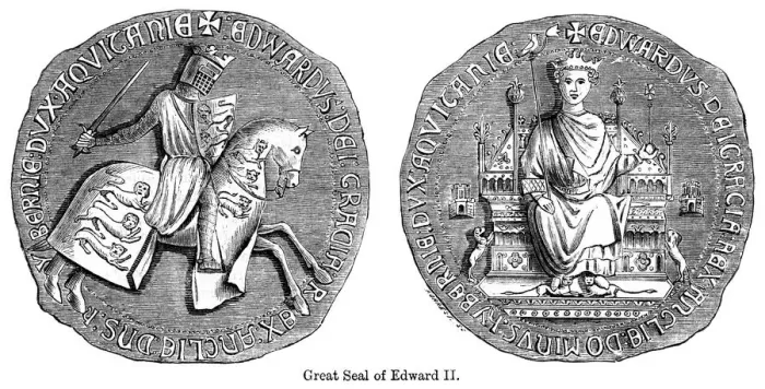 Framed Print : Great seal of Edward II
