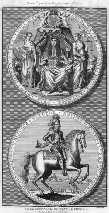 Framed Print : The Great Seal of King George I, 18th century (1786). Artist: Goldar Framed Print : The Great Seal of King George I, 18th century (1786). Artist: Goldar