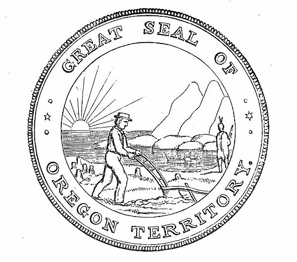 The Great Seal of Oregon, 1850. Creator: Unknown