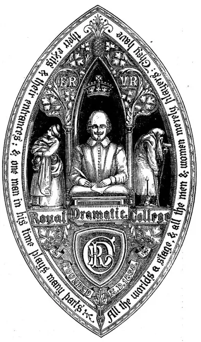 Framed Print : Great Seal for the Royal Dramatic College, 1858. Creator: Unknown Framed Print : Great Seal for the Royal Dramatic College, 1858. Creator: Unknown