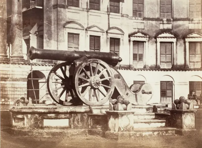 Framed Print : [Great Sikh Gun taken at Ferozshah on the Night of December 21, 1845, Government House Framed Print : [Great Sikh Gun taken at Ferozshah on the Night of December 21, 1845, Government House