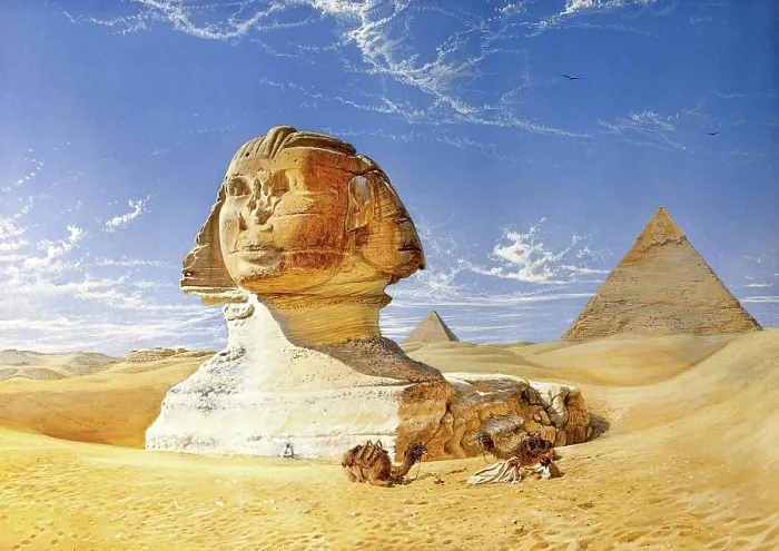 Framed Print : The Great Sphinx, between 1860 and 1893. Creator: Henry Stanier Framed Print : The Great Sphinx, between 1860 and 1893. Creator: Henry Stanier