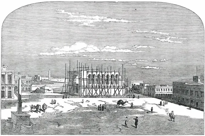 Framed Print : The Great Square in Alexandria - Present State of the Proposed Church... 1850. Creator: Unknown Framed Print : The Great Square in Alexandria - Present State of the Proposed Church... 1850. Creator: Unknown