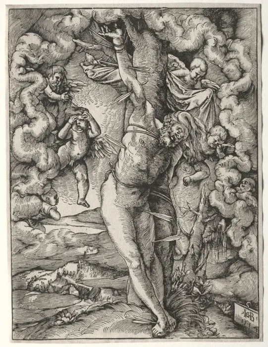 Framed Print : The Great St. Sebastian, 1514. Creator: Hans Baldung (German, 1484 / 85-1545) Framed Print : The Great St. Sebastian, 1514. Creator: Hans Baldung (German, 1484 / 85-1545)
