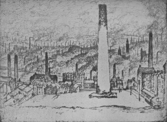 Framed Print : The Great Stack, Bradford, 1909. Artist: Joseph Pennell Framed Print : The Great Stack, Bradford, 1909. Artist: Joseph Pennell