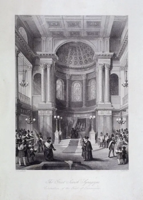 Framed Print : Great Synagogue, Dukes Place, London, c1850. Artist: Harlen Melville Framed Print : Great Synagogue, Dukes Place, London, c1850. Artist: Harlen Melville