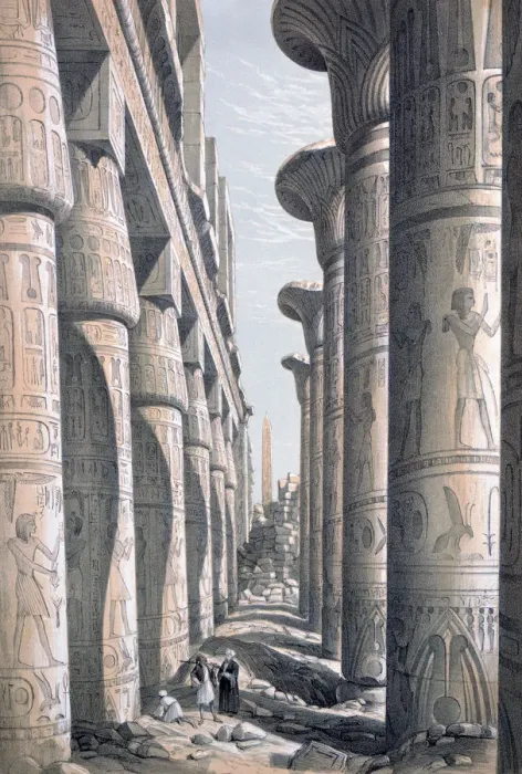 Framed Print : Great Temple, Karnac, Egypt, 19th century. Artist: George Moore Framed Print : Great Temple, Karnac, Egypt, 19th century. Artist: George Moore