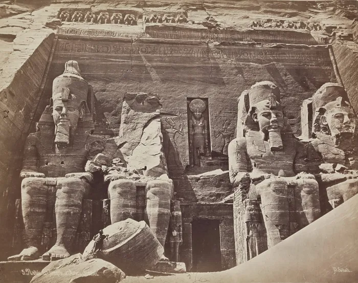 Framed Print : Great Temple of Ramsses II at Abu Simbel, 19th century. Creator: Pascal Sebah Framed Print : Great Temple of Ramsses II at Abu Simbel, 19th century. Creator: Pascal Sebah