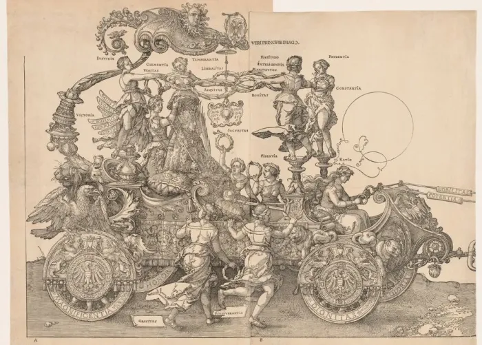 Framed Print : The Great Triumphal Car of Emperor Maximilian, 1523. Creator: Albrecht Dürer (German Framed Print : The Great Triumphal Car of Emperor Maximilian, 1523. Creator: Albrecht Dürer (German
