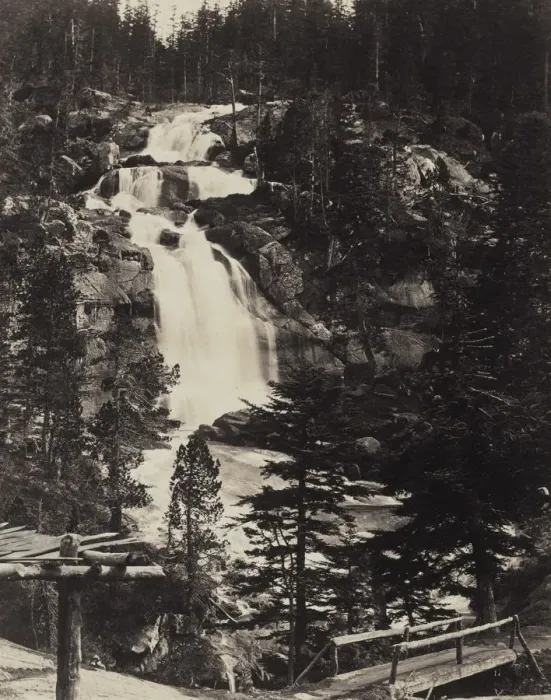 Framed Print : Great Upper Waterfall, High Alps, c. 1862. Creator: Louis-Alphonse Davanne (French, 1824-1912) Framed Print : Great Upper Waterfall, High Alps, c. 1862. Creator: Louis-Alphonse Davanne (French, 1824-1912)