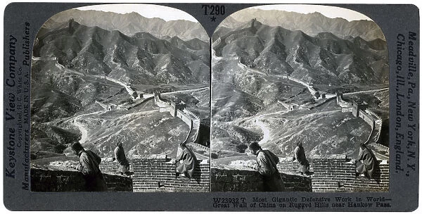 Great Wall of China, near Hankow Pass, China, c1900s. Artist: Keystone