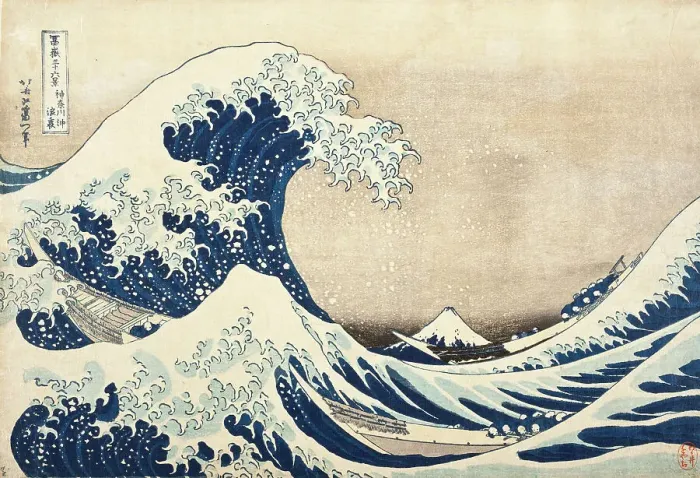 Framed Print : The Great Wave off Kanagawa, 1830-1831 . Creator: Hokusai Framed Print : The Great Wave off Kanagawa, 1830-1831 . Creator: Hokusai