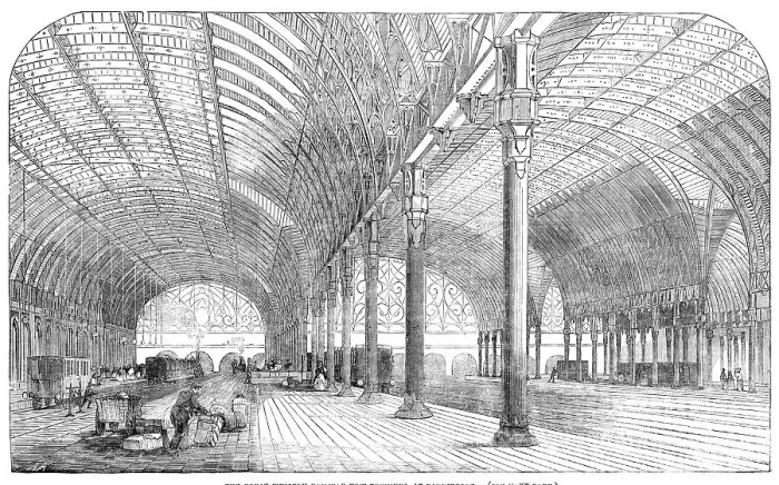 Framed Print : The Great Western Railway New Terminus, at Paddington, 1854. Creator: Unknown Framed Print : The Great Western Railway New Terminus, at Paddington, 1854. Creator: Unknown