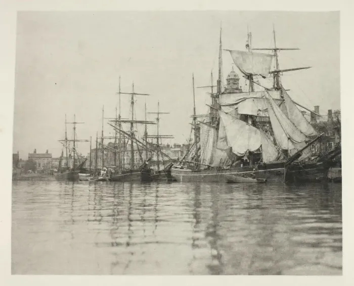 Framed Print : Great Yarmouth Harbour, 1887. Creator: Peter Henry Emerson Framed Print : Great Yarmouth Harbour, 1887. Creator: Peter Henry Emerson
