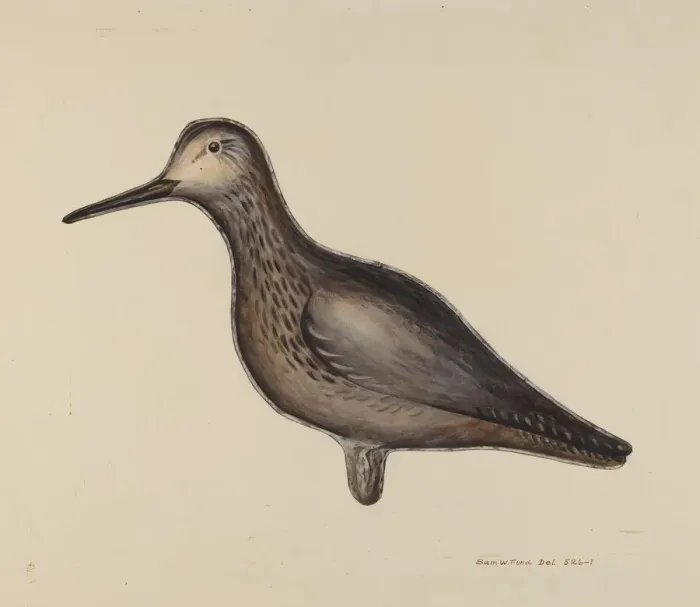Framed Print : Greater Yellow Leg Decoy, c. 1939. Creator: Samuel W. Ford Framed Print : Greater Yellow Leg Decoy, c. 1939. Creator: Samuel W. Ford