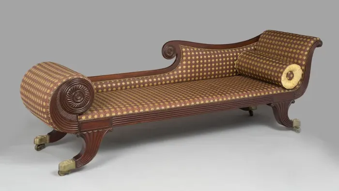 Framed Print : Grecian Couch, 1825 / 40. Creator: Unknown Framed Print : Grecian Couch, 1825 / 40. Creator: Unknown