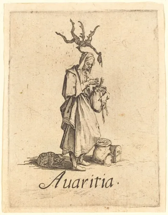 Framed Print : Greed, probably after 1621. Creator: Jacques Callot Framed Print : Greed, probably after 1621. Creator: Jacques Callot