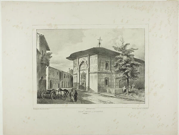 Greek Church, Bucharest, Wallachia, July 15, 1837, 1839. Creator: Auguste Raffet