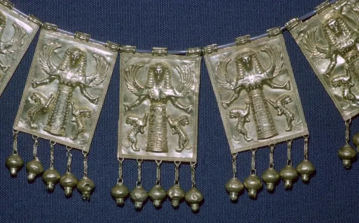 Framed Print : Greek gold pectoral plaques with Artemis, 7th century BC Framed Print : Greek gold pectoral plaques with Artemis, 7th century BC