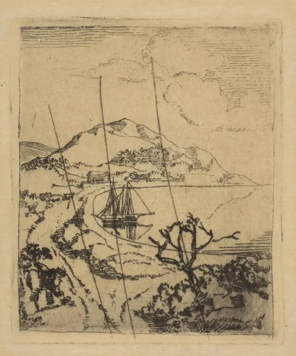 Framed Print : Greek Landscape, 1856. Creator: Edgar Degas Framed Print : Greek Landscape, 1856. Creator: Edgar Degas