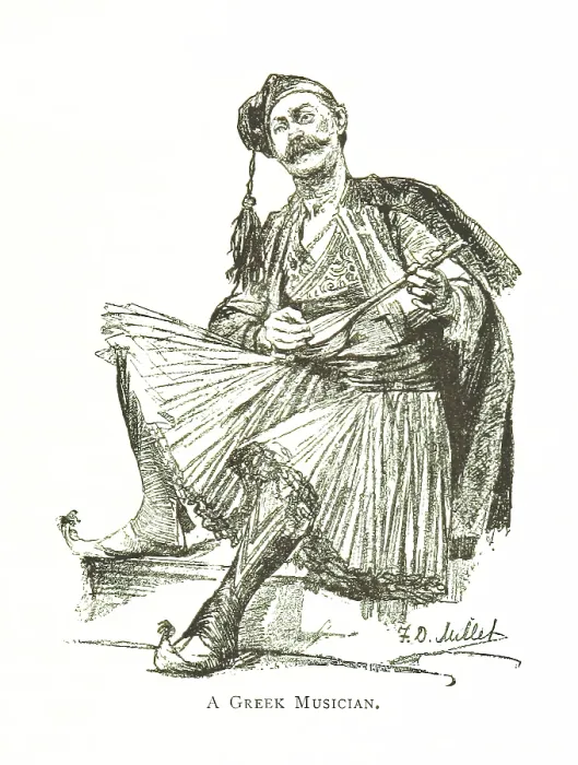 Framed Print : A Greek Musician, 1890. Creator: F. D. Millet Framed Print : A Greek Musician, 1890. Creator: F. D. Millet