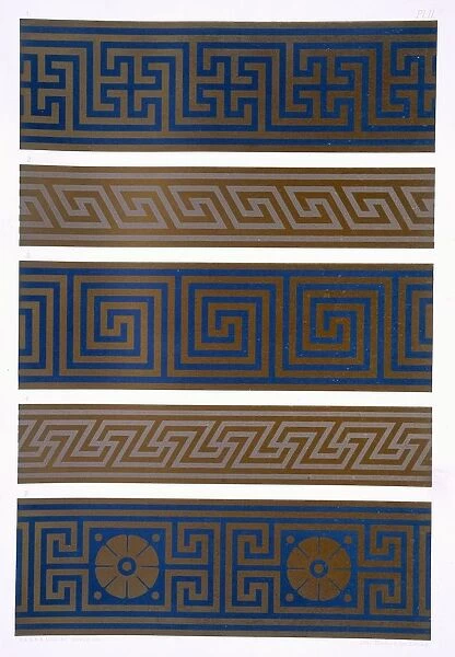 Greek Ornament: Bands or borders in dark on light and light on dark colours, pub
