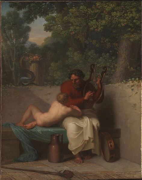 The Greek Poet Anacreon and Bathyll, 1808. Creator: Abildgaard