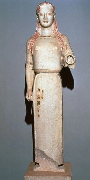 Greek statue known as the Peplos Kore, 6th century BC
